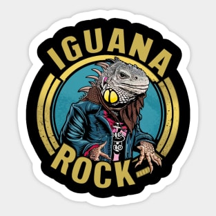 Lizard Rockstar - Iguana Rock Sticker